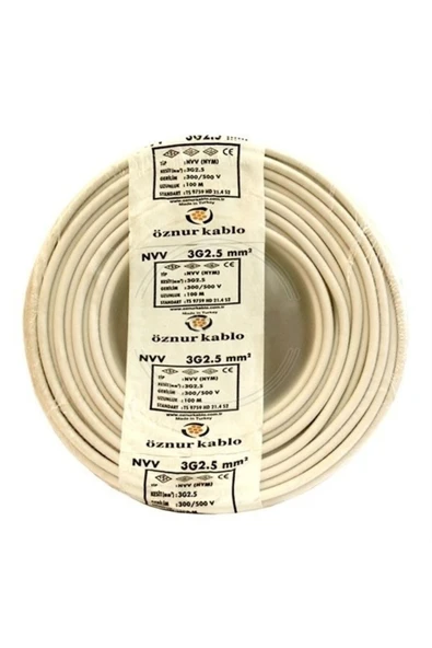 öznur kablo Öznur 3x1,5 Bakır Ttr Kablo 100 Mt. - Resim 2