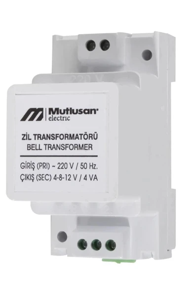 Mutlusan 4-8-12 12v/ 4v A Ac Zil Ve Kapı Otomatiği Trafosu Transformatör