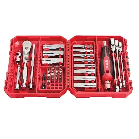 Milwaukee 1/4'' Cırcır Tornavida Kollu Lokma Set 42 Parça 4932498382 - 3