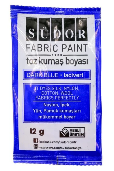 toz kumaş boyası 12 gr ia adet - Resim 2