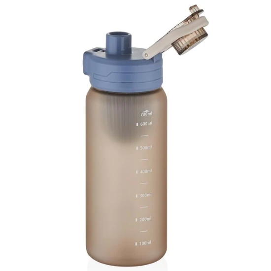 pipetsiz süzekli 700 ml suluk vagon plastic bottle grey - Resim 2