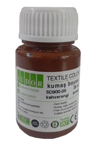 Kumaş Boyası Tişört Çanta Tekstil Boyası 25 ml 1 Adet südor kumaş boyası - 6