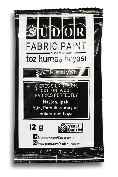 toz kumaş boyası 12 gr ia adet ürün görseli 1