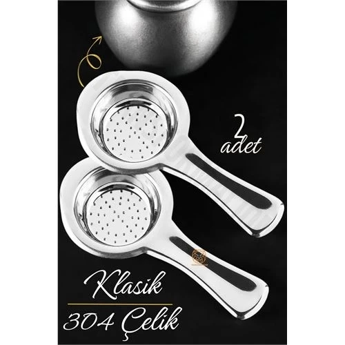 CEYLAN ADAM Klasik Çay Süzgeci 304 Paslanmaz Çelik 2 ADET