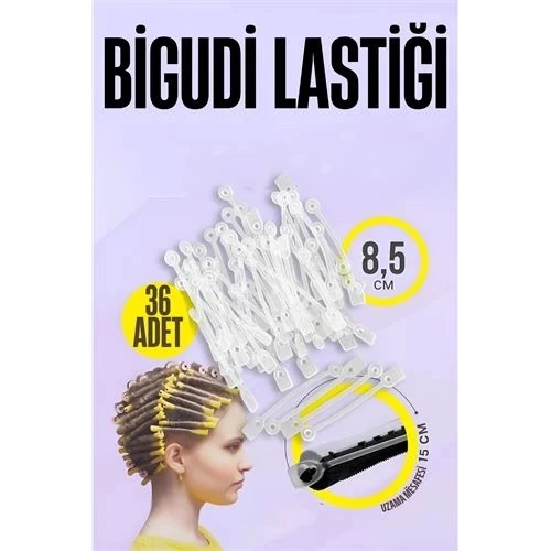 CEYLAN ADAM Bigudi Lastiği Perma Lastikleri 36 ADET ürün görseli 1