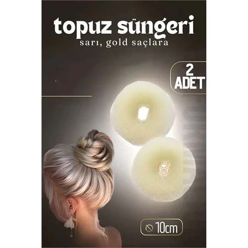 CEYLAN ADAM Gold Saç Topuz Süngeri 2 ADET 10 CM Çap 4 cm Kalınlık ürün görseli
