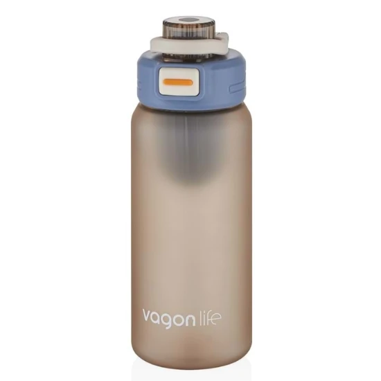 pipetsiz süzekli 700 ml suluk vagon plastic bottle grey ürün görseli 1