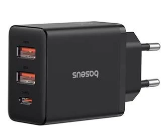 BASEUS P10111402113-00 Cube Hızlı 2U+C 30W Şarj Cihazı Küme Siyahı - 2