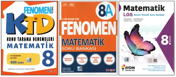 FENOMEN 8. SINIF KTD+8A+AYDIN BECERİ TEMELLİ S.B. (3 KİTAP) ürün görseli