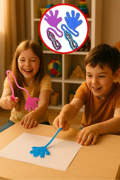 Ja-ru 2'li Süper Esnek Eğlenceli Yapışkan El Snap Hand El Yapışkalı El Fırlat Yapıştır ürün görseli