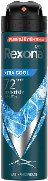 Rexona Men Erkek Sprey Deodorant Xtra Cool 72 Saat Kesintisiz Üstün Koruma 150 ml