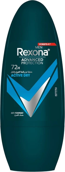 Rexona Üstün Koruma Erkek Roll On Deodorant Active Dry 72 Saat Kesintisiz Koruma 50 ml