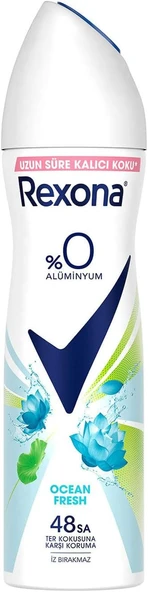 Rexona Kadın Sprey Deodorant Ocean Fresh %0 Alüminyum 150 ml ürün görseli