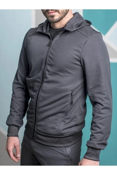 EXUMA Erkek Antrasit Hırka - 2