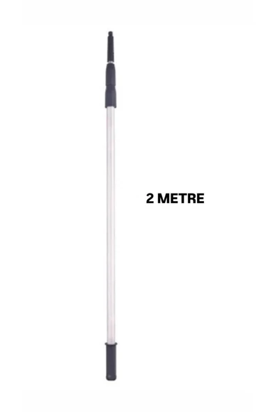 ELCY Cam Temizlik Seti 2 Metre Teleskopik Uzayabilen Metal Sap 35 Cm Cam Peluş Ve Cam Çekçeği - 2