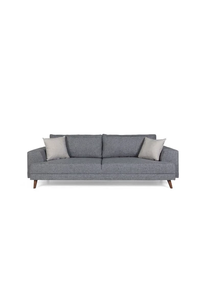 Perla Sofa   Nobis Yataklı Kanepe Keten Açık Gri - Resim 2