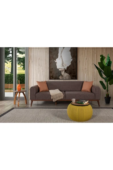 Perla Sofa   SENECA KETEN YATAKLI KANEPE KAHVE