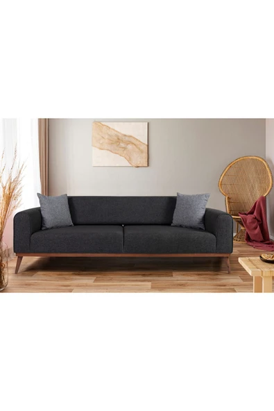 Perla Sofa SENECA YATAKLI KANEPE KETEN ANTRASİT