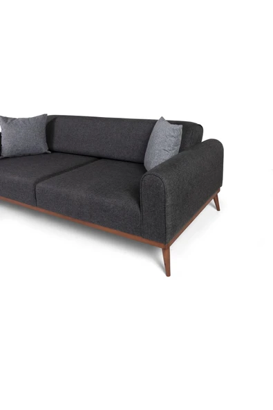 Perla Sofa SENECA KETEN KOLTUK TAKIMI, ANTRASİT - 7