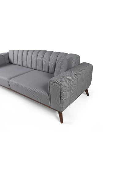 Perla Sofa   VELAR YATAKLI KANEPE KETEN GRİ KAZAYAĞI - 7