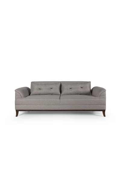 Perla Sofa   Madrid Koltuk Takımı Keten Açık Kahve Kazayağı - 4