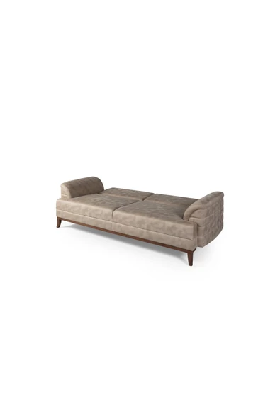 Perla Sofa   Madrid Üçlü Yataklı Kanepe Bora Krem - Resim 5