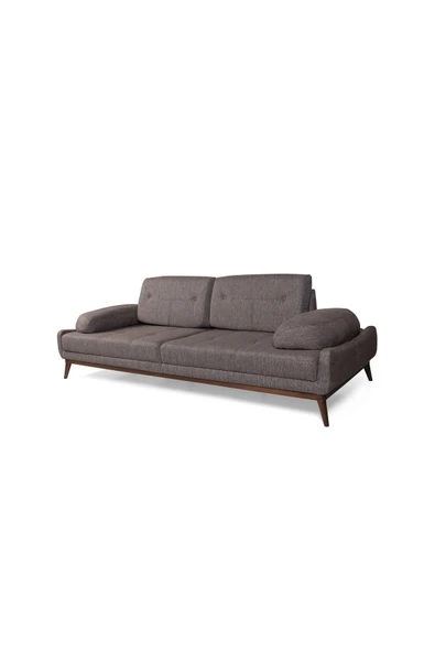 Perla Sofa Nelson Üçlü Kanepe Keten Kahve - 3