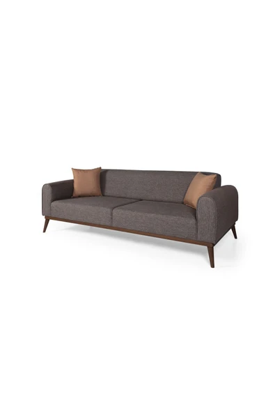 Perla Sofa   SENECA KETEN YATAKLI KANEPE KAHVE - 4