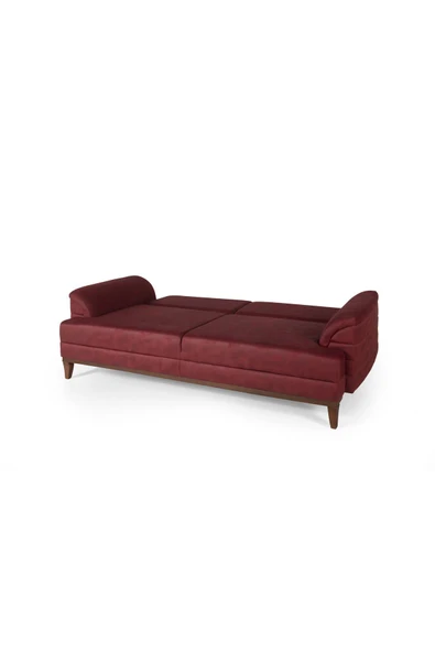 Perla Sofa Madrid Üçlü Yataklı Koltuk Bora Bordo - 6