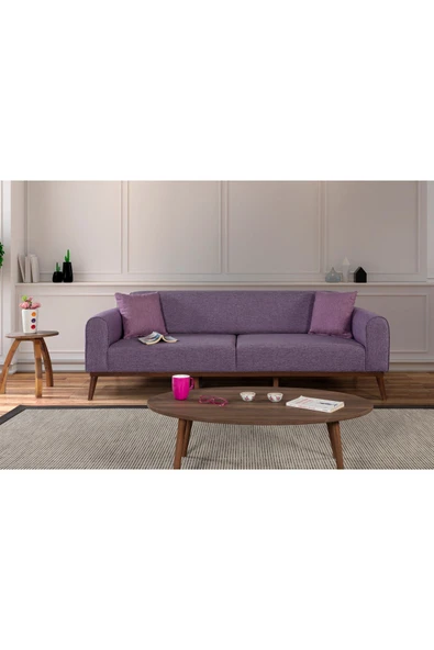 Perla Sofa SENECA YATAKLI KANEPE KETEN MOR