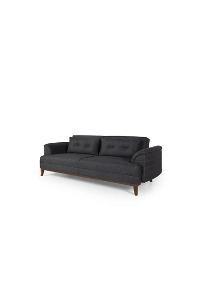 Perla Sofa   Madrid Koltuk Takımı Keten Antrasit Krem - 6