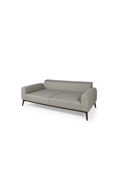 Perla Sofa   Seneca Yataklı Kanepe Keten Açık Yeşil Kazayağı - Resim 2
