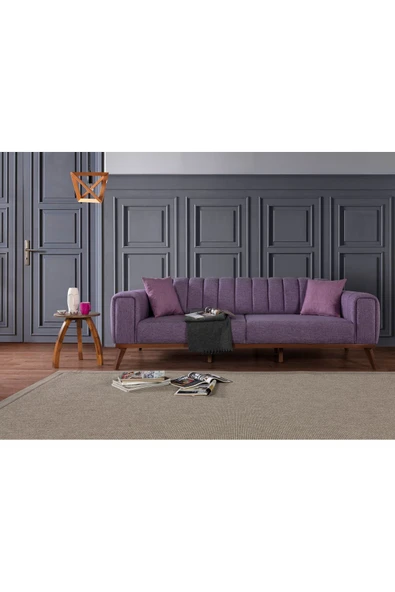 Perla Sofa VELAR YATAKLI KANEPE KETEN MOR - 2