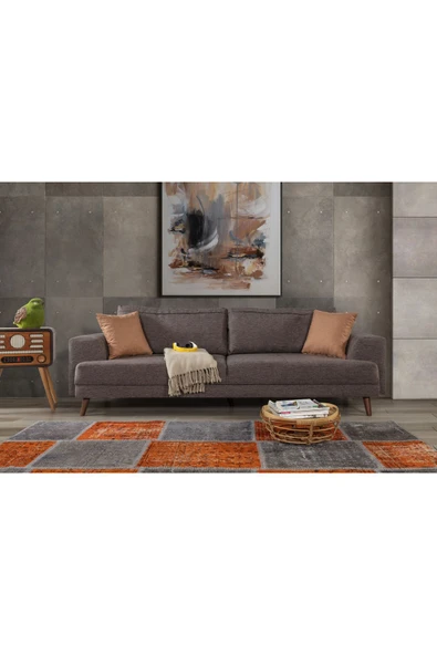 Perla Sofa   NOBİS YATAKLI KOLTUK TAKIMI KETEN KAHVE - 2