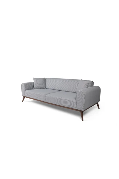 Perla Sofa SENECA YATAKLI KANEPE KETEN GRİ KAZAYAĞI - 2