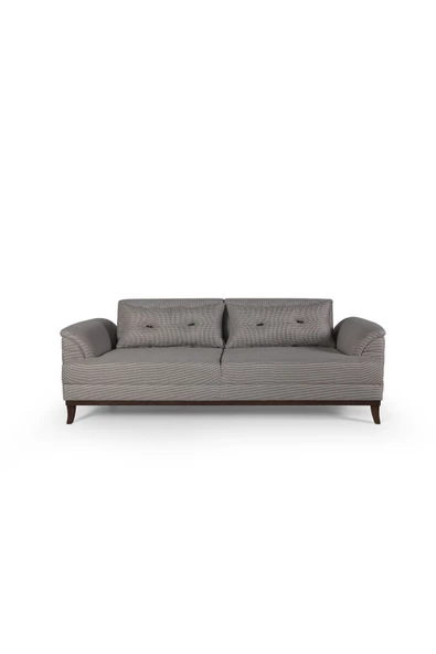 Perla Sofa   Madrid Koltuk Takımı Keten Açık Kahve Kazayağı - 6