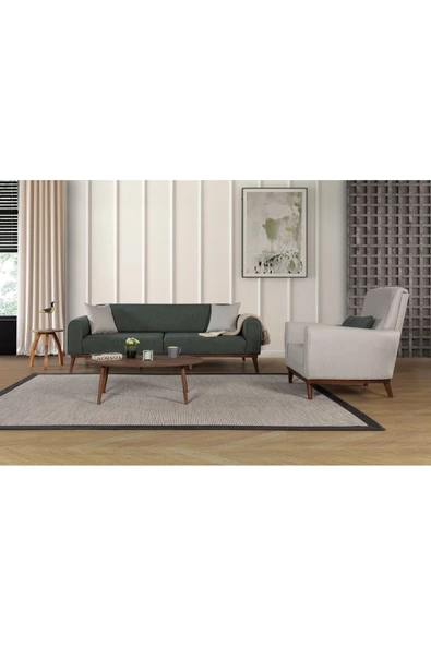 Perla Sofa SENECA KETEN KOLTUK TAKIMI, YEŞİL