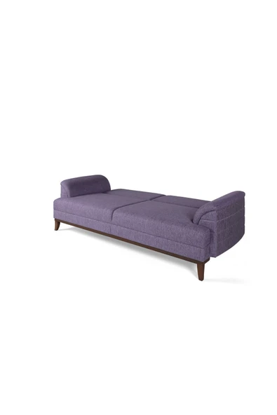 Perla Sofa Madrid Üçlü Yataklı Kanepe Keten Mürdüm - 8
