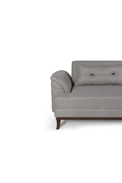 Perla Sofa Madrid Koltuk Takımı Keten Açık Kahve Kazayağı - 5
