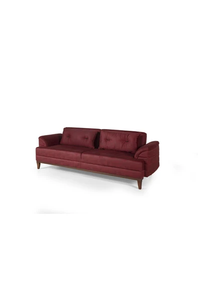 Perla Sofa Madrid Üçlü Yataklı Koltuk Bora Bordo - 3