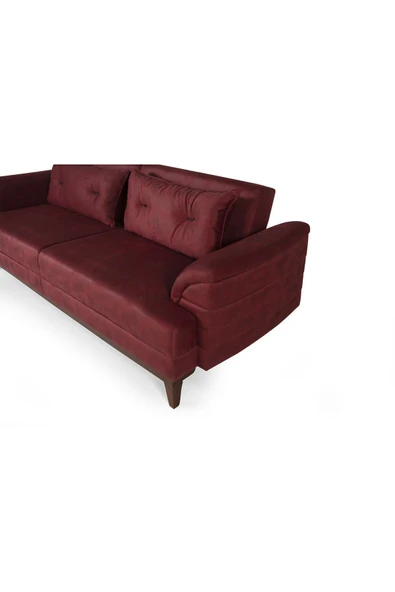Perla Sofa Madrid Üçlü Yataklı Koltuk Bora Bordo - 5