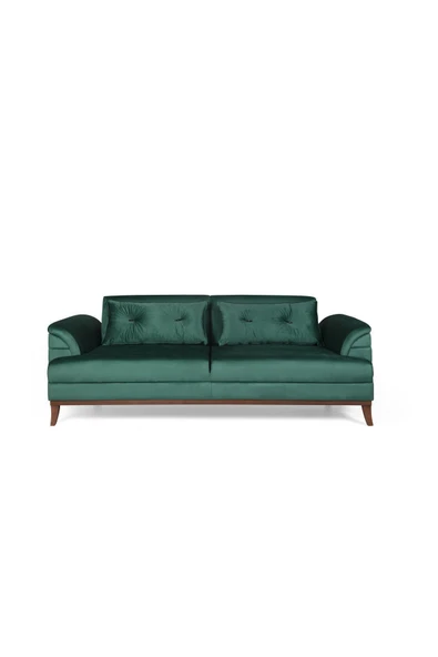 Perla Sofa   Madrid Üçlü Yataklı Kanepe Babyface Yeşil - 3