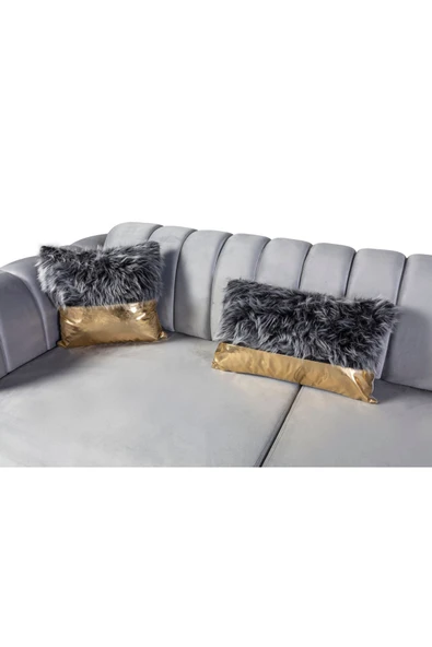 Perla Sofa   VALES YATAKLI ÜÇLÜ KOLTUK AÇIK GRİ - 5