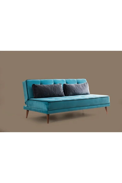Perla Sofa RETRO KOLSUZ YATAKLI KANEPE TURKUAZ - 7