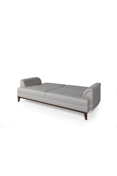 Perla Sofa   Madrid Üçlü Yataklı Kanepe Keten Krem - Resim 6