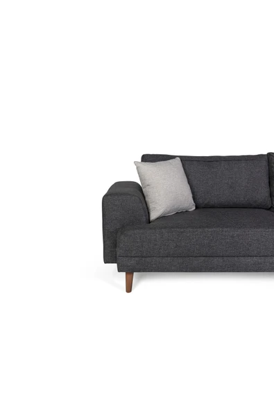 Perla Sofa   NOBİS YATAKLI KANEPE KETEN ANTRASİT - Resim 4