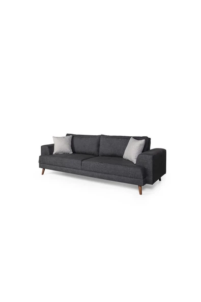 Perla Sofa   NOBİS YATAKLI KANEPE KETEN ANTRASİT - Resim 3