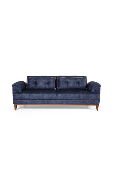 Perla Sofa Madrid Üçlü Yataklı Koltuk Bora Lacivert - 3
