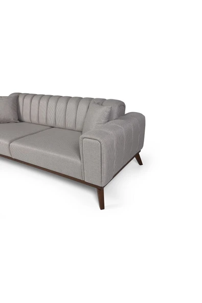 Perla Sofa   VELAR YATAKLI KANEPE KETEN AÇIK KAHVE KAZAYAĞI - Resim 6
