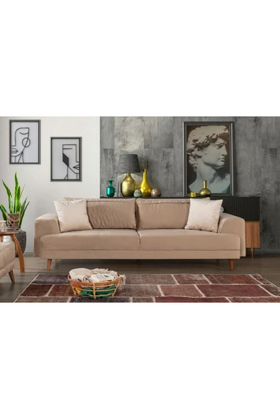 Perla Sofa   NOBİS YATAKLI KANEPE BABYFACE SÜTLÜ KAHVE ürün görseli